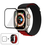 扣環環尼龍錶帶搭配 3D 曲面膜，適用於 Apple Watch Ultra 2 / 1 49mm