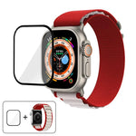 扣環環尼龍錶帶搭配 3D 曲面膜，適用於 Apple Watch Ultra 2 / 1 49mm