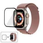 扣環環尼龍錶帶搭配 3D 曲面膜，適用於 Apple Watch Ultra 2 / 1 49mm