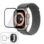 扣環環尼龍錶帶搭配 3D 曲面膜，適用於 Apple Watch Ultra 2 / 1 49mm
