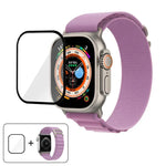 扣環環尼龍錶帶搭配 3D 曲面膜，適用於 Apple Watch Ultra 2 / 1 49mm