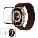 扣環環尼龍錶帶搭配 3D 曲面膜，適用於 Apple Watch Ultra 2 / 1 49mm
