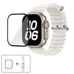帶有3D曲面膜的海洋矽膠錶帶，適用於Apple Watch系列40毫米，Apple Watch Ultra 2 / 1 49毫米，Apple Watch系列45毫米