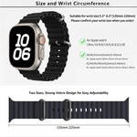 帶有3D曲面膜的海洋矽膠錶帶，適用於Apple Watch系列40毫米，Apple Watch Ultra 2 / 1 49毫米，Apple Watch系列45毫米