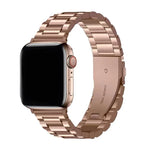 三珠不鏽鋼錶帶搭配3D曲面膜，適用於Apple Watch系列42mm