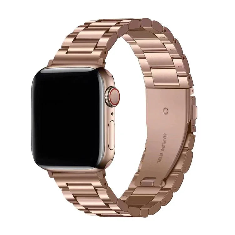三珠不鏽鋼錶帶搭配3D曲面膜，適用於Apple Watch系列42mm