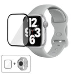 帶有3D曲面膜的蝴蝶扣矽膠錶帶，適用於Apple Watch系列41毫米，Apple Watch系列38毫米，Apple Watch系列42毫米