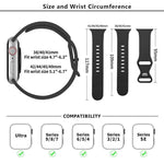 帶有3D曲面膜的蝴蝶扣矽膠錶帶，適用於Apple Watch系列10 46毫米，Apple Watch系列10 42毫米，Apple Watch系列44毫米