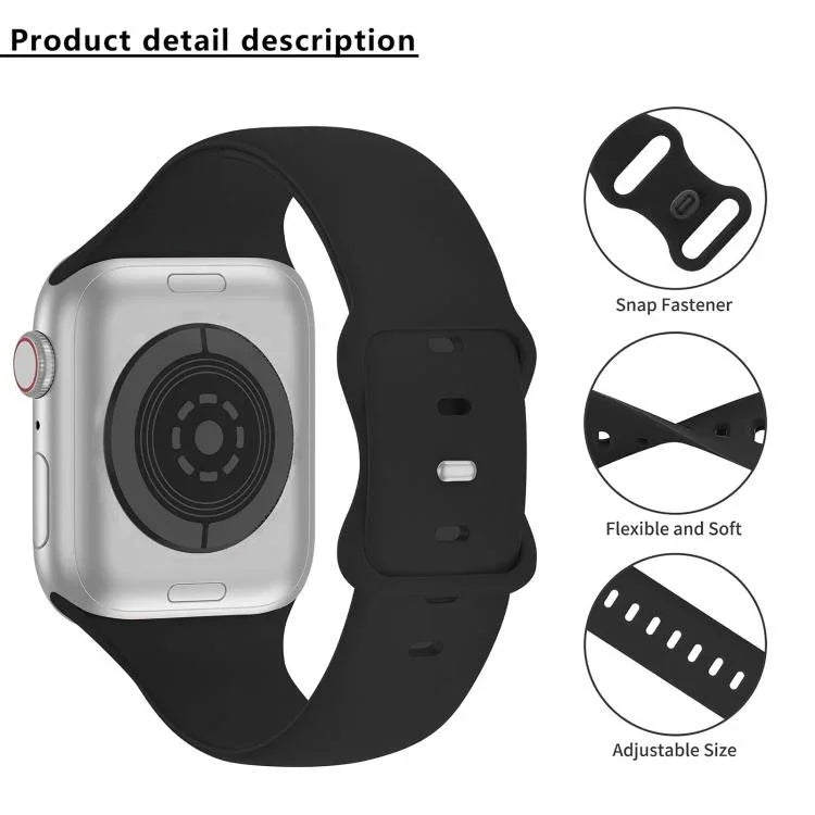 帶有3D曲面膜的蝴蝶扣矽膠錶帶，適用於Apple Watch系列40毫米，Apple Watch Ultra 2 / 1 49毫米，Apple Watch系列45毫米