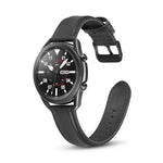 平紋皮革替換錶帶，適用於 Samsung Galaxy Watch 3 41mm，適用於 Samsung Galaxy Watch 3 45mm
