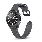 平紋皮革替換錶帶，適用於 Samsung Galaxy Watch 3 41mm，適用於 Samsung Galaxy Watch 3 45mm