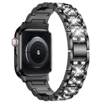 xDfind 鑽石珠寶金屬錶帶附保護殼，適用於Apple Watch系列10 46毫米，Apple Watch系列10 42毫米，Apple Watch系列44毫米，Apple Watch系列40毫米，Apple Watch Ultra 2 / 1 49毫米，Apple Watch系列45毫米