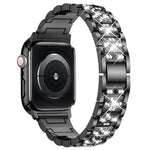 xDfind 鑽石珠寶金屬錶帶附保護殼，適用於Apple Watch系列10 46毫米，Apple Watch系列10 42毫米，Apple Watch系列44毫米，Apple Watch系列40毫米，Apple Watch Ultra 2 / 1 49毫米，Apple Watch系列45毫米