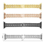xDfind 鑽石珠寶金屬錶帶附保護殼，適用於Apple Watch系列10 46毫米，Apple Watch系列10 42毫米，Apple Watch系列44毫米，Apple Watch系列40毫米，Apple Watch Ultra 2 / 1 49毫米，Apple Watch系列45毫米