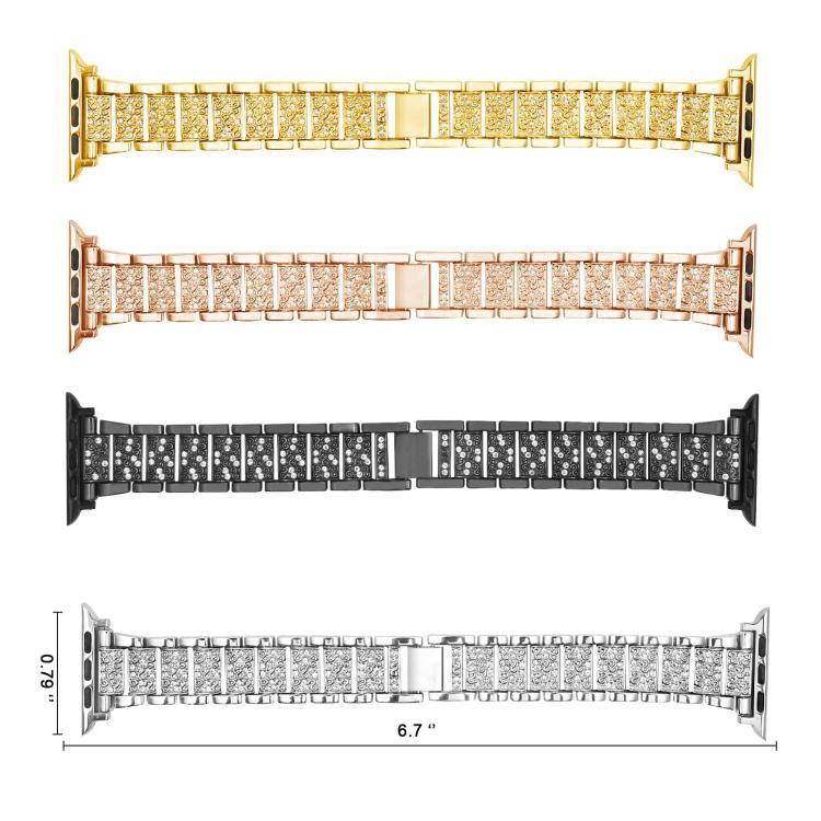 xDfind 鑽石珠寶金屬錶帶附保護殼，適用於Apple Watch系列10 46毫米，Apple Watch系列10 42毫米，Apple Watch系列44毫米，Apple Watch系列40毫米，Apple Watch Ultra 2 / 1 49毫米，Apple Watch系列45毫米