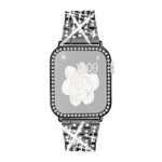 xDfind 閃亮鑽石珠寶金屬錶帶附保護殼，適用於Apple Watch系列10 46毫米，Apple Watch系列10 42毫米，Apple Watch系列44毫米，Apple Watch系列40毫米，Apple Watch Ultra 2 / 1 49毫米，Apple Watch系列45毫米