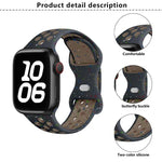 帶有3D曲面膜的蝴蝶扣彩點矽膠錶帶，適用於Apple Watch系列42毫米