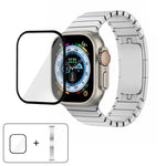 Original Buckle 316 Steel Watch Band with 3D Curved Film, For Apple Watch Series 10 46mm, For Apple Watch Series 10 42mm, For Apple Watch Series 44mm, For Apple Watch Series 40mm, For Apple Watch Ultra 2 / 1 49mm, For Apple Watch Series 45mm           ...