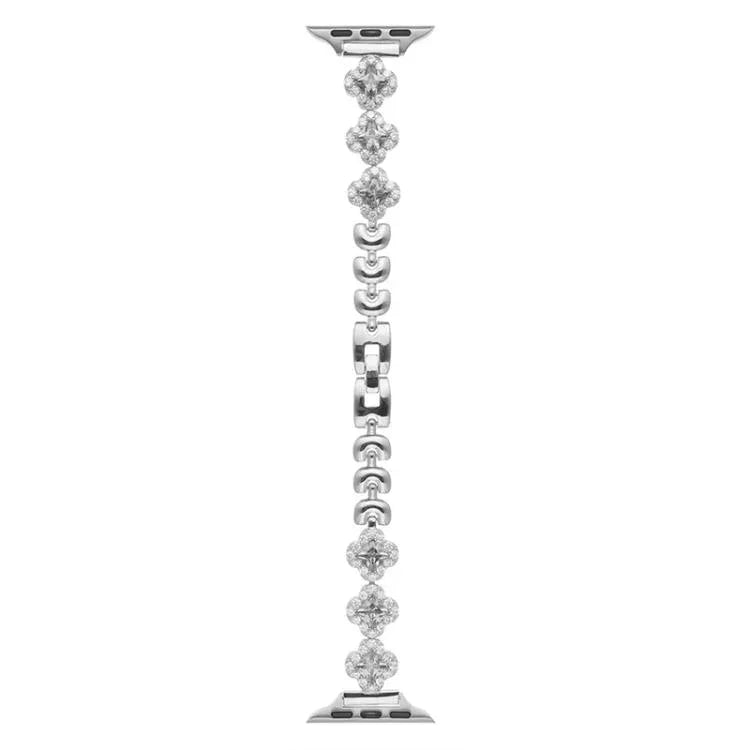 xDfind四葉草鑽石金屬錶帶，適用於Apple Watch 42 / 44 / 45 / 46 / 49mm，Apple Watch 38 / 40 / 41 / S10 42mm