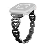 xDfind雙心鑽石金屬錶帶，適用於Apple Watch 42 / 44 / 45 / 46 / 49mm，Apple Watch 38 / 40 / 41 / S10 42mm