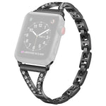 xDfind人字紋鑽石不鏽鋼錶帶，適用於Apple Watch 42 / 44 / 45 / 46 / 49mm，Apple Watch 38 / 40 / 41 / S10 42mm