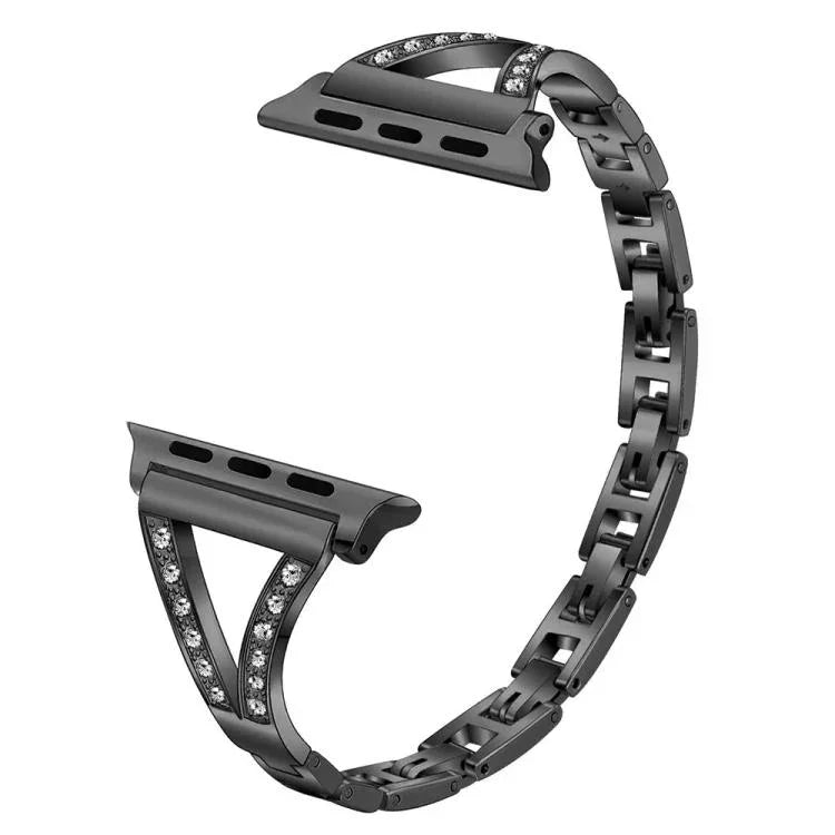 xDfind人字紋鑽石不鏽鋼錶帶，適用於Apple Watch 42 / 44 / 45 / 46 / 49mm，Apple Watch 38 / 40 / 41 / S10 42mm