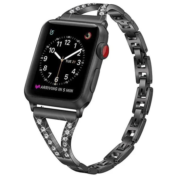 xDfind人字紋鑽石不鏽鋼錶帶，適用於Apple Watch 42 / 44 / 45 / 46 / 49mm，Apple Watch 38 / 40 / 41 / S10 42mm