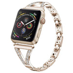 xDfind人字紋鑽石不鏽鋼錶帶，適用於Apple Watch 42 / 44 / 45 / 46 / 49mm，Apple Watch 38 / 40 / 41 / S10 42mm