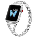 xDfind人字紋鑽石不鏽鋼錶帶，適用於Apple Watch 42 / 44 / 45 / 46 / 49mm，Apple Watch 38 / 40 / 41 / S10 42mm