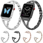 xDfind人字紋鑽石不鏽鋼錶帶，適用於Apple Watch 42 / 44 / 45 / 46 / 49mm，Apple Watch 38 / 40 / 41 / S10 42mm