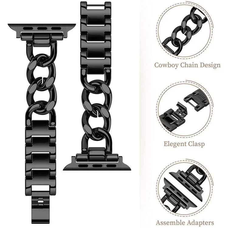 xDfind雙圈金屬錶帶，適用於Apple Watch 42 / 44 / 45 / 46 / 49mm，Apple Watch 38 / 40 / 41 / S10 42mm