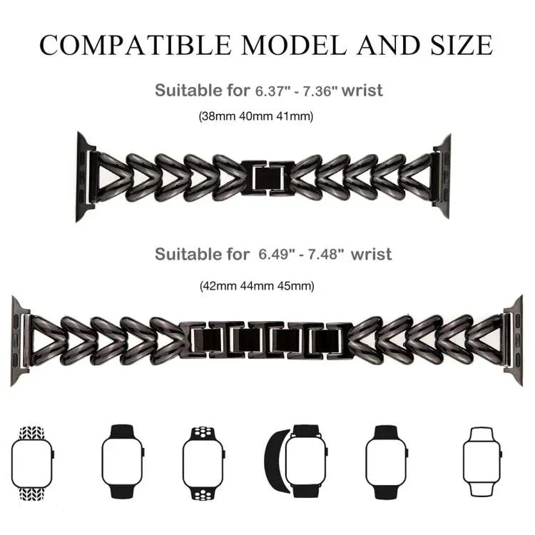 xDfindV型金屬錶帶，適用於Apple Watch 42 / 44 / 45 / 46 / 49mm，Apple Watch 38 / 40 / 41 / S10 42mm