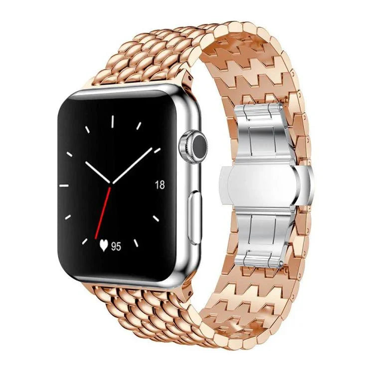 xDfind龍紋金屬錶帶，適用於Apple Watch 42 / 44 / 45 / 46 / 49mm，Apple Watch 38 / 40 / 41 / S10 42mm