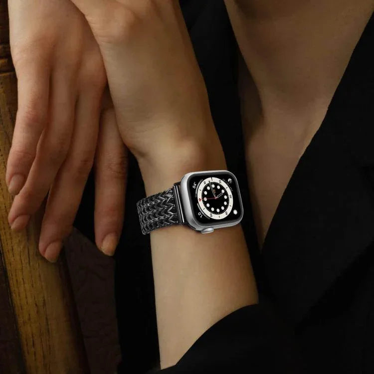 xDfind人字紋編織不鏽鋼錶帶，適用於Apple Watch 42 / 44 / 45 / 46 / 49mm，Apple Watch 38 / 40 / 41 / S10 42mm