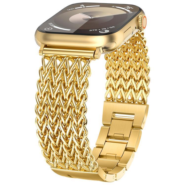 xDfind人字紋編織不鏽鋼錶帶，適用於Apple Watch 42 / 44 / 45 / 46 / 49mm，Apple Watch 38 / 40 / 41 / S10 42mm