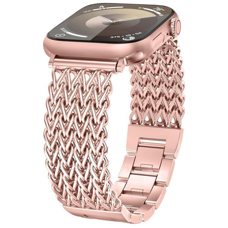 xDfind人字紋編織不鏽鋼錶帶，適用於Apple Watch 42 / 44 / 45 / 46 / 49mm，Apple Watch 38 / 40 / 41 / S10 42mm