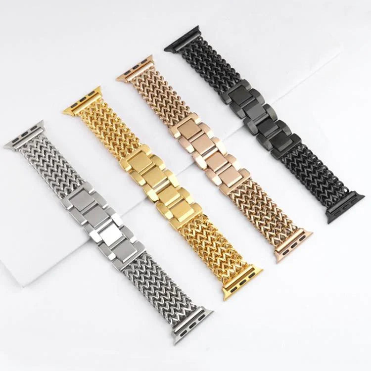 xDfind人字紋編織不鏽鋼錶帶，適用於Apple Watch 42 / 44 / 45 / 46 / 49mm，Apple Watch 38 / 40 / 41 / S10 42mm