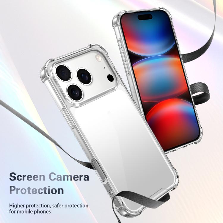 四角防震壓克力+TPU手機殼，適用於iPhone 17 Pro Max、iPhone 17 Pro、iPhone 17、iPhone Air