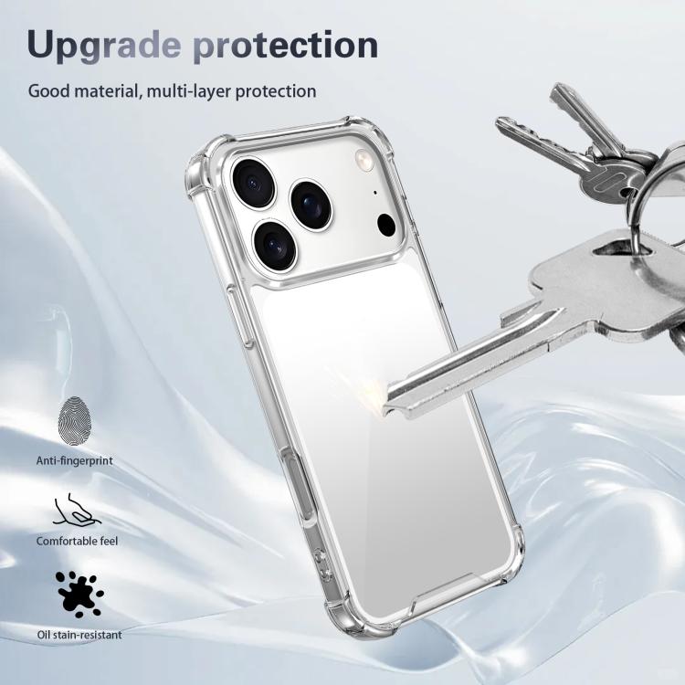 四角防震壓克力+TPU手機殼，適用於iPhone 17 Pro Max、iPhone 17 Pro、iPhone 17、iPhone Air
