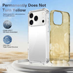 四角防震壓克力+TPU手機殼，適用於iPhone 17 Pro Max、iPhone 17 Pro、iPhone 17、iPhone Air