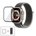 基本尼龍環形錶帶，配備3D曲面保護膜，適用於Apple Watch Series 40mm、Apple Watch Ultra 2 / 1 49mm、Apple Watch Series 45mm