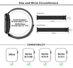 基本尼龍環形錶帶，配備3D曲面保護膜，適用於Apple Watch Series 40mm、Apple Watch Ultra 2 / 1 49mm、Apple Watch Series 45mm