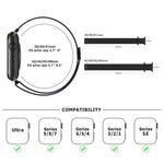 米蘭不鏽鋼錶帶，配備3D曲面保護膜，適用於Apple Watch Series 10 46mm、Apple Watch Series 10 42mm、Apple Watch Series 44mm
