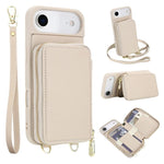 斜背拉鍊RFID卡包手機殼，適用於iPhone 17 Pro Max、iPhone 17 Pro、iPhone Air、iPhone 15 Pro Max、iPhone 15 Pro、iPhone 15 Plus / 14 Plus