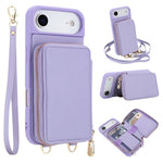 斜背拉鍊RFID卡包手機殼，適用於iPhone 17 Pro Max、iPhone 17 Pro、iPhone Air、iPhone 15 Pro Max、iPhone 15 Pro、iPhone 15 Plus / 14 Plus