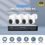 SriHome NVS005-POE030 3MP 高清 4 路 POE 攝影機網路錄影套件，3MP 4 路