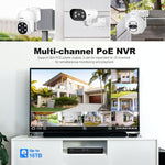 SriHome NVS005-POE030 3MP 高清 4 路 POE 攝影機網路錄影套件，3MP 4 路