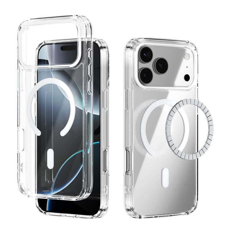 ABEEL MagSafe Magnetic Color Ring Anti-scratch Transparent Phone Case, For iPhone 17 Pro Max, For iPhone 17 Pro, For iPhone 17, For iPhone 17 Air, For iPhone 16 Pro Max, For iPhone 16 Pro, For iPhone 16 Plus, For iPhone 16