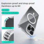 ABEEL MagSafe 磁吸彩色環防刮透明手機殼，適用於 iPhone 13 Pro Max，適用於 iPhone 13 Pro，適用於 iPhone 13