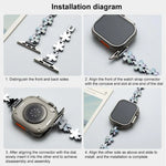 xDfind 太陽花瓣金屬錶帶，適用於Apple Watch 42 / 44 / 45 / 46 / 49mm，38 / 40 / 41 / S10 42mm